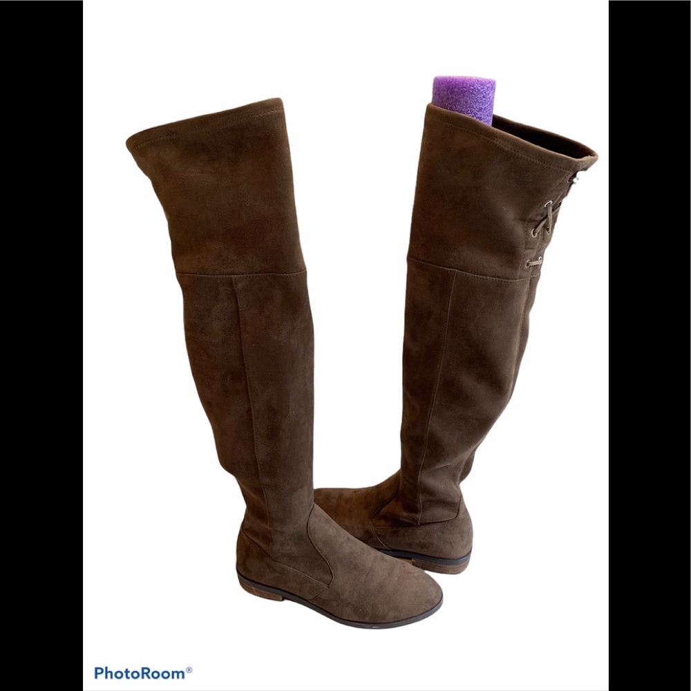 Vince Camuto Crisintha Over-The-Knee Lace Boots, Faux Suede - Picture 5 of 12